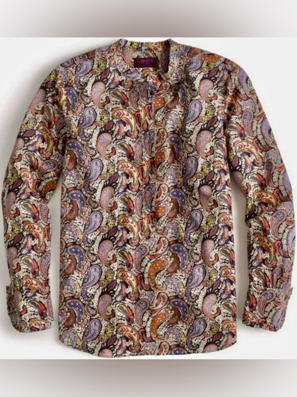 J. Crew Popover Shirt in Purple Paisley Eastern Voyage Print